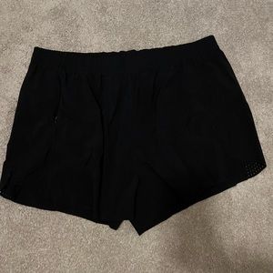 Black athletic shorts with pockets